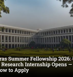 IIT Madras Summer Fellowship 2026: ₹15,000 Stipend, Research Internship Opens — Eligibility, Dates, How to Apply