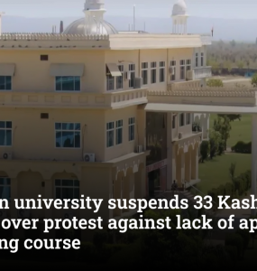 Rajasthan university suspends 33 Kashmiri students over protest against lack of approval for nursing course