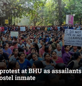 Students protest at BHU as assailants open fire at Birla Hostel inmate