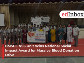 BMSCE NSS Unit Wins National Social Impact Award for Massive Blood Donation Drive