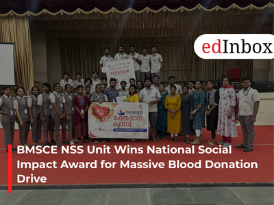 BMSCE NSS Unit Wins National Social Impact Award for Massive Blood Donation Drive