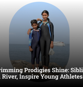 Local Swimming Prodigies Shine: Siblings Cross Mandovi River, Inspire Young Athletes