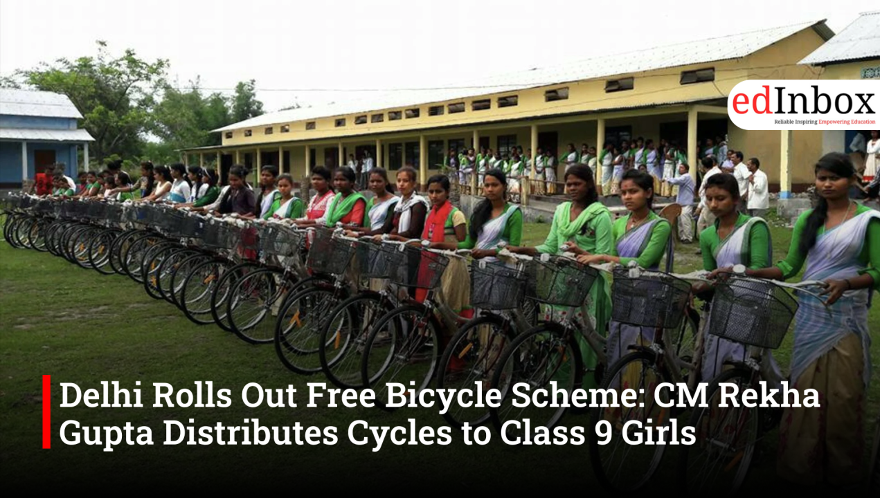 Delhi Rolls Out Free Bicycle Scheme: CM Rekha Gupta Distributes Cycles to Class 9 Girls