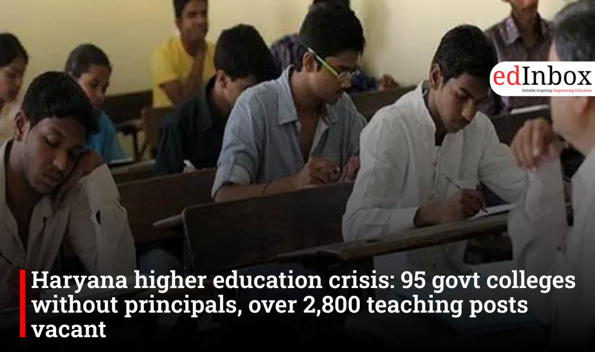Haryana higher education crisis: 95 govt colleges without principals, over 2,800 teaching posts vacant