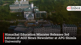 Himachal Education Minister Releases 3rd Edition of AGU News Newsletter at APG Shimla University