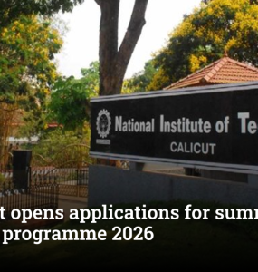 NIT Calicut opens applications for summer internship programme 2026