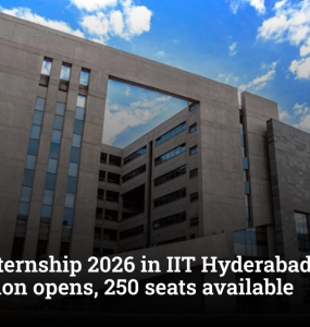 SURE Internship 2026 in IIT Hyderabad application opens, 250 seats available