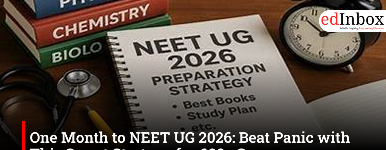 One Month to NEET UG 2026: Beat Panic with This Smart Strategy for 600+ Score