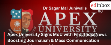 Apex University Signs MoU with First India News Boosting Journalism & Mass Communication Careers with Internships and Placements
