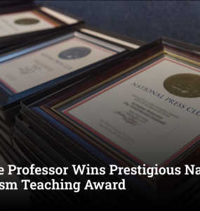 Ball State Professor Wins Prestigious National Journalism Teaching Award