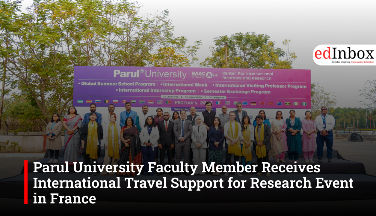 Parul University Faculty Member Receives International Travel Support for Research Event in France