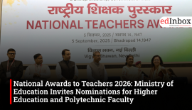 National Awards to Teachers 2026: Ministry of Education Invites Nominations for Higher Education and Polytechnic Faculty