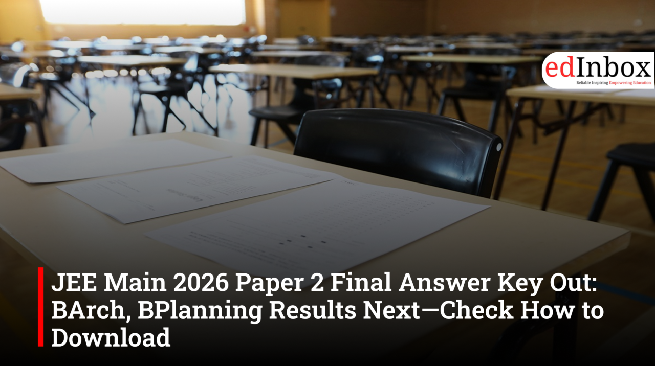 JEE Main 2026 Paper 2 Final Answer Key Out: BArch, BPlanning Results Next—Check How to Download