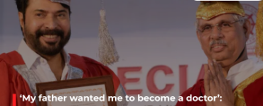 ‘My father wanted me to become a doctor’: Mammootty receives third honorary doctorate
