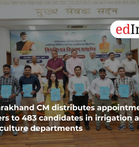 Uttarakhand CM distributes appointment letters to 483 candidates in irrigation and agriculture departments