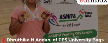 Dhruthika N Andan, of PES University Bags Gold Medal at the ASMITA Khelo India Women Fencing League 2025–26