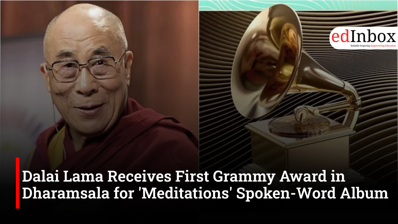 Dalai Lama Receives First Grammy Award in Dharamsala for 'Meditations' Spoken-Word Album