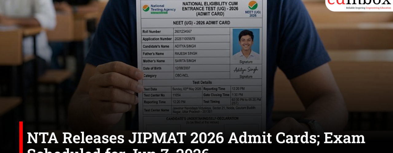 NTA Releases JIPMAT 2026 Admit Cards; Exam Scheduled for Jun 7, 2026