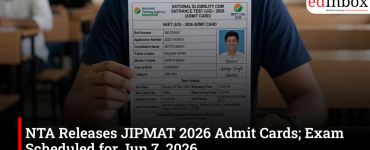 NTA Releases JIPMAT 2026 Admit Cards; Exam Scheduled for Jun 7, 2026