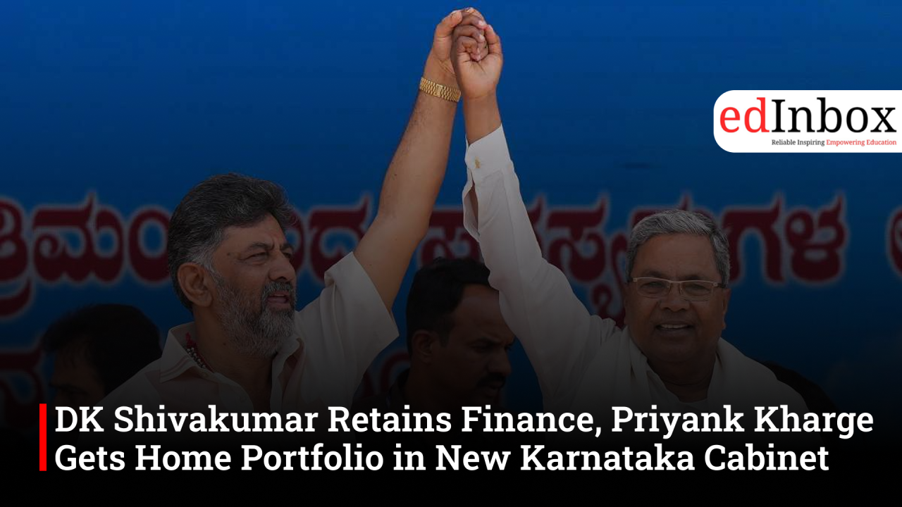 DK Shivakumar Retains Finance, Priyank Kharge Gets Home Portfolio in New Karnataka Cabinet