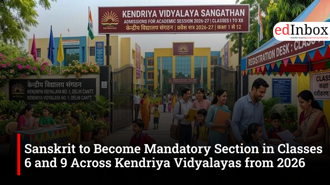 Sanskrit to Become Mandatory Section in Classes 6 and 9 Across Kendriya Vidyalayas from 2026