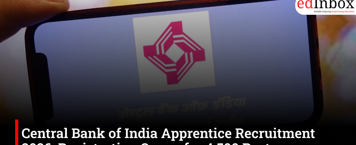 Central Bank of India Apprentice Recruitment 2026: Registration Opens for 4,500 Posts