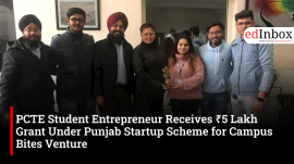 PCTE Student Entrepreneur Receives ₹5 Lakh Grant Under Punjab Startup Scheme for Campus Bites Venture