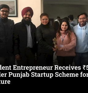 PCTE Student Entrepreneur Receives ₹5 Lakh Grant Under Punjab Startup Scheme for Campus Bites Venture