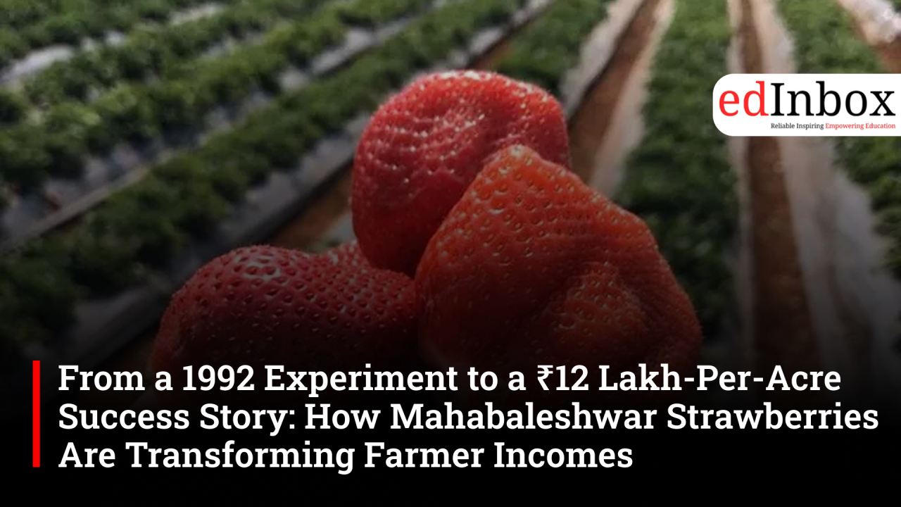 From a 1992 Experiment to a ₹12 Lakh-Per-Acre Success Story: How Mahabaleshwar Strawberries Are Transforming Farmer Incomes
