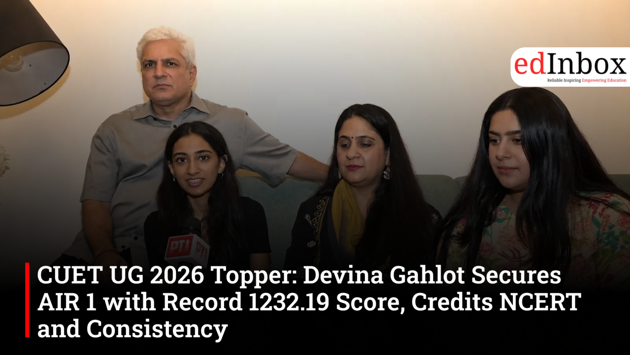 CUET UG 2026 Topper: Devina Gahlot Secures AIR 1 with Record 1232.19 Score, Credits NCERT and Consistency