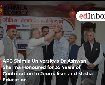 APG Shimla University's Dr Ashwani Sharma Honoured for 35 Years of Contribution to Journalism and Media Education