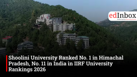 Shoolini University Ranked No. 1 in Himachal Pradesh, No. 11 in India in IIRF University Rankings 2026