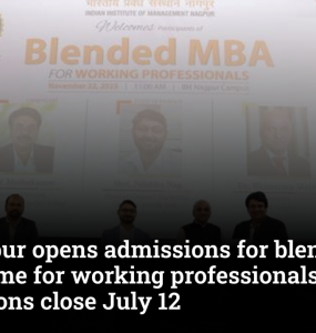 IIM Nagpur opens admissions for blended MBA program for working professionals; Round 1 application close July 12
