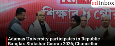 Adamas University participates in Republic Bangla's Shikshar Gourab 2026; Chancellor honoured for contribution to higher education