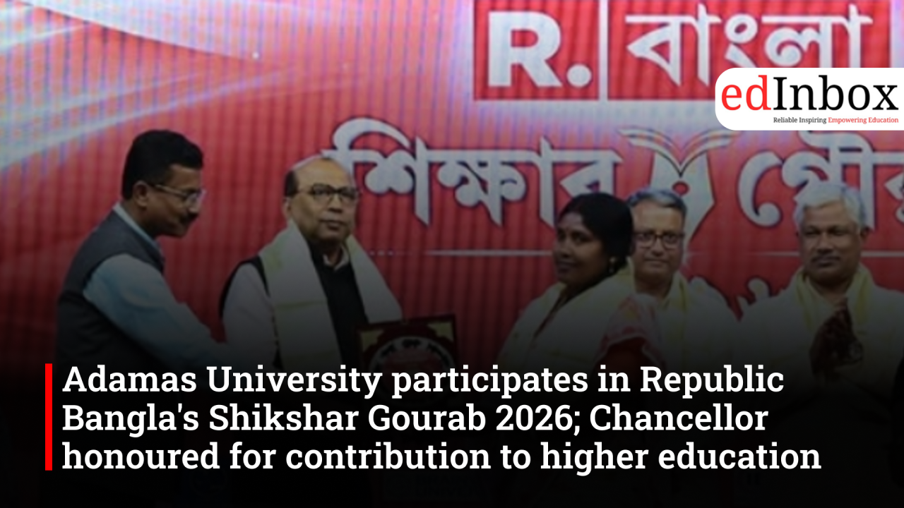 Adamas University participates in Republic Bangla's Shikshar Gourab 2026; Chancellor honoured for contribution to higher education