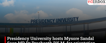 Presidency University hosts Mysore Sandal Soap MD Dr Prashanth P.K.M. for orientation session on brand leadership 
