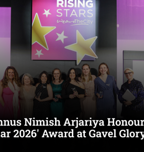 JLU Alumnus Nimish Arjariya Honoured with 'Rising Star 2026' Award at Gavel Glory Awards