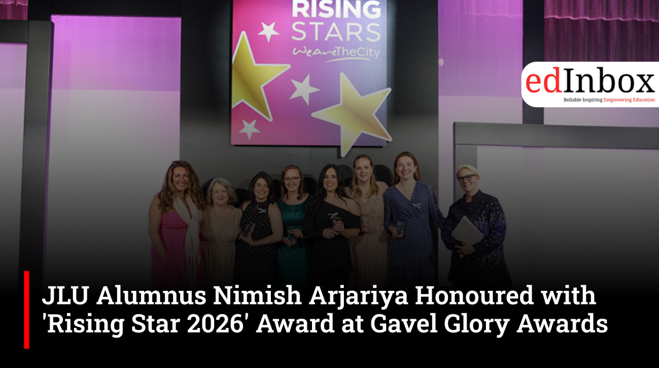 JLU Alumnus Nimish Arjariya Honoured with 'Rising Star 2026' Award at Gavel Glory Awards
