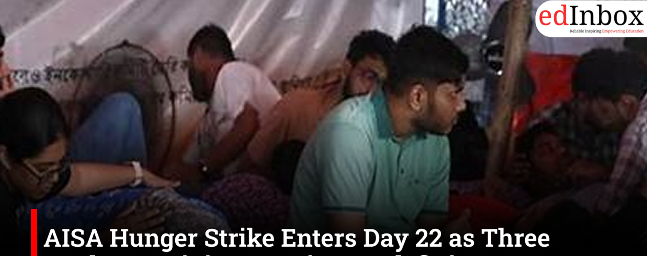 AISA Hunger Strike Enters Day 22: Neha, Ameen Amitoj and Manish Kumar Continue Fast at Jantar Mantar