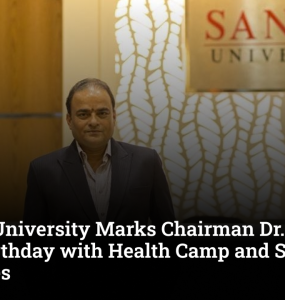 Sandip University Marks Chairman Dr. Sandip N. Jha's Birthday with Health Camp and Student Activities