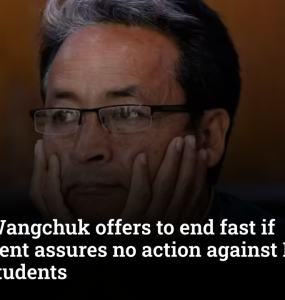 Sonam Wangchuk offers to end fast if government assures no action against NEET protest students