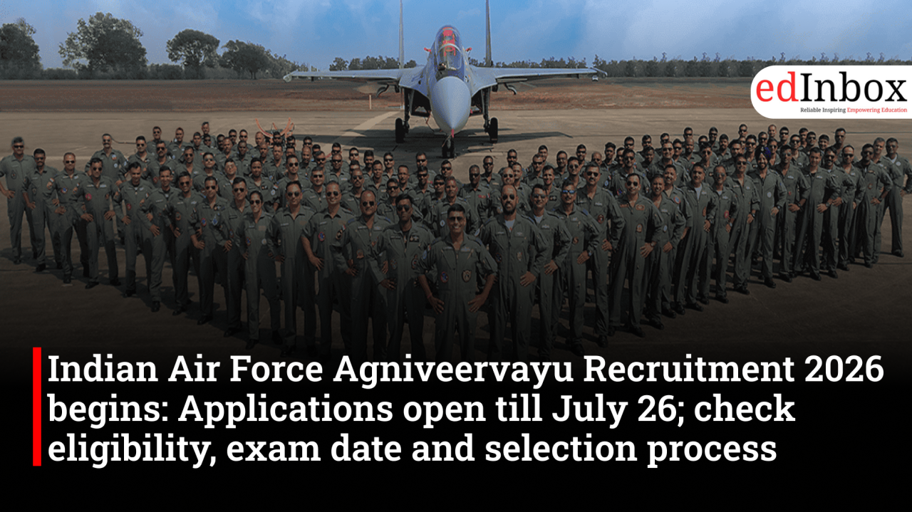 Indian Air Force Agniveervayu Recruitment 2026 begins: Applications open till July 26; check eligibility, exam date and selection process