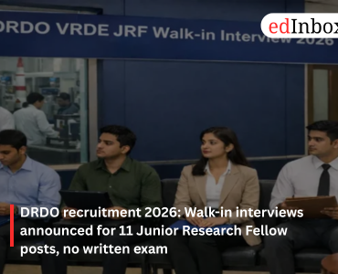 DRDO recruitment 2026: Walk-in interviews announced for 11 Junior Research Fellow posts, no written exam