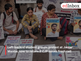 Left-backed student groups protest at Jantar Mantar, vow to return if CJP issues fresh call