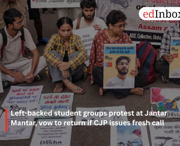 Left-backed student groups protest at Jantar Mantar, vow to return if CJP issues fresh call