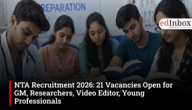 NTA Recruitment 2026: 21 Vacancies Open for GM, Researchers, Video Editor, Young Professionals
