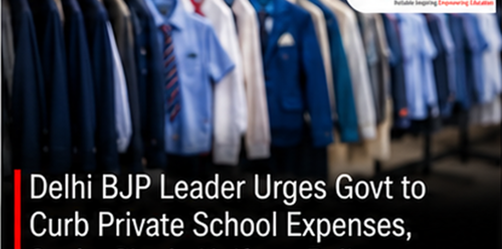 Delhi BJP Leader Urges Govt to Curb Private School Expenses, Seeks Single Uniform Policy