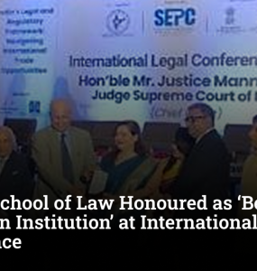 Sharda School of Law Honoured as ‘Best Legal Education Institution’ at International Legal Conference