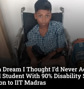 “It Was a Dream I Thought I’d Never Achieve”: 17-Year-Old Student With 90% Disability Secures Admission to IIT Madras