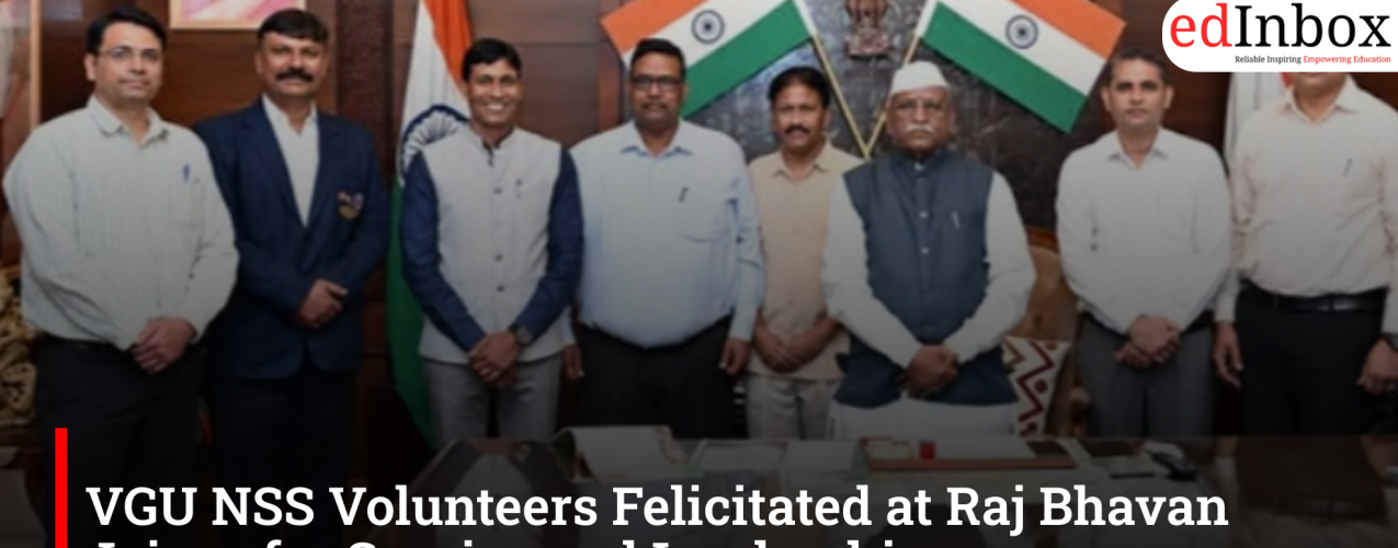 VGU NSS Volunteers Felicitated at Raj Bhavan Jaipur for Service and Leadership